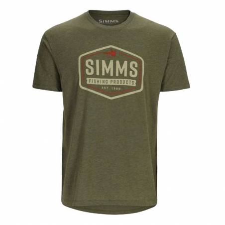 Simms Fly Patch Tshirt military heather