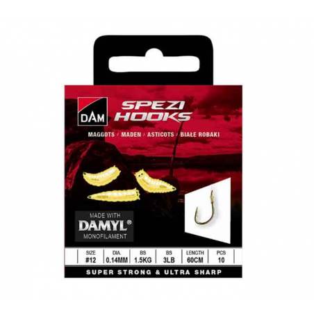 SPEZI MAGGOTS 16 0.12MM 1.2KG 60CM 10PC