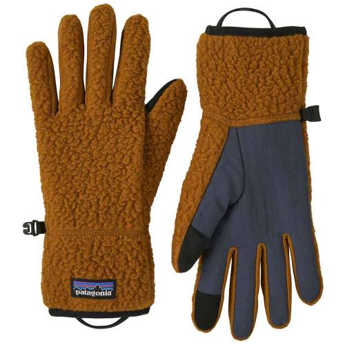 Retro Pile gloves brown