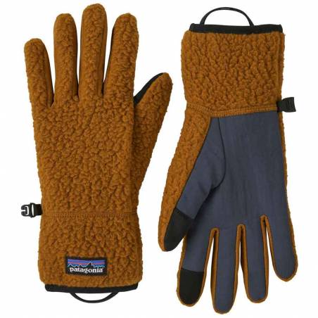 Retro Pile gloves brown