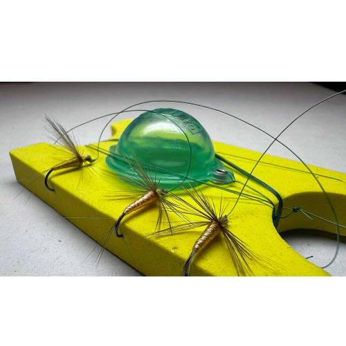 Gold / Olive drowned fly rig