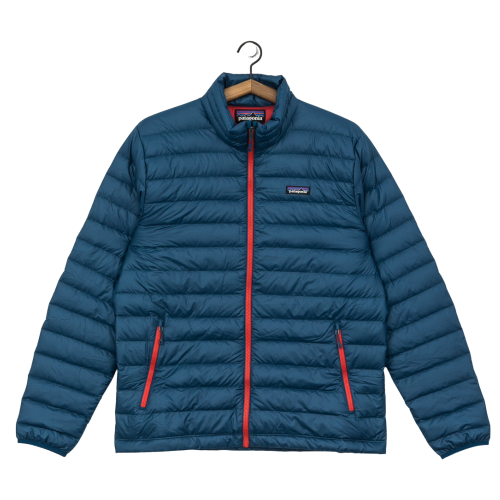 Jacket Down sweater Big Sur blue fire red