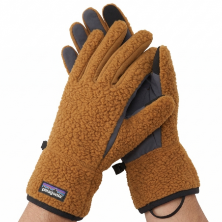 Retro Pile gloves brown