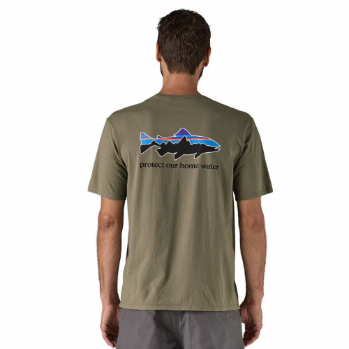 M'S Home Water Trout organic t-shirt green