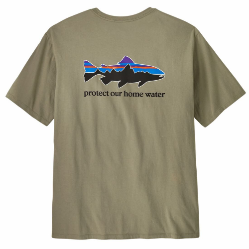 M'S Home Water Trout organic t-shirt green