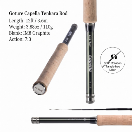 Goture Tenkara Rod Kit 3.6m - Carbon Fiber