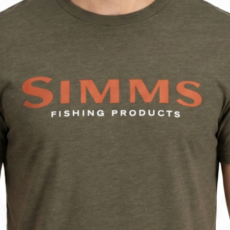 Men's Simms Logo T-Shirt Loden Heather