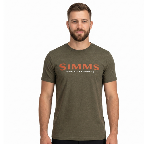 Men's Simms Logo T-Shirt Loden Heather
