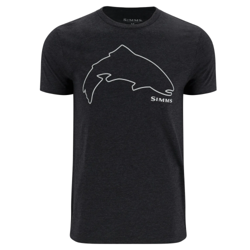 Trout Outline T-Shirt dark gummental