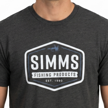 Simms Fly Patch T-shirt charcoal heather