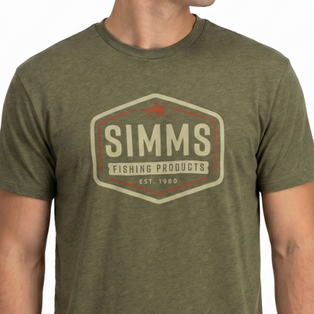 Simms Fly Patch Tshirt military heather