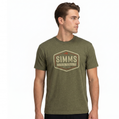 Simms Fly Patch Tshirt military heather