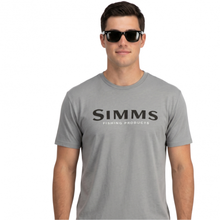 Simms Logo T-shirt Cinder Heather
