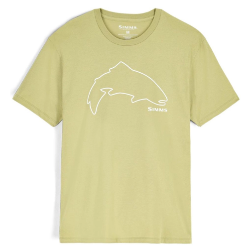 Men's Trout Outline T-Shirt Tent Green