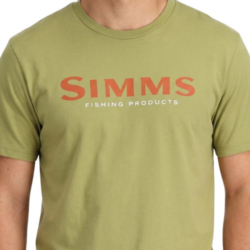 Men's Simms Logo T-Shirt Tent Green