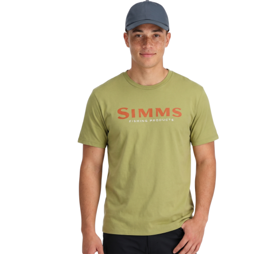 Men's Simms Logo T-Shirt Tent Green
