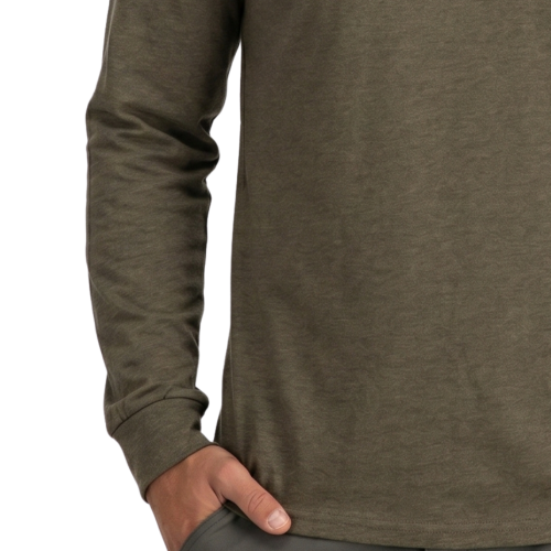 Men's Simms Logo LS Shirt Loden Heather
