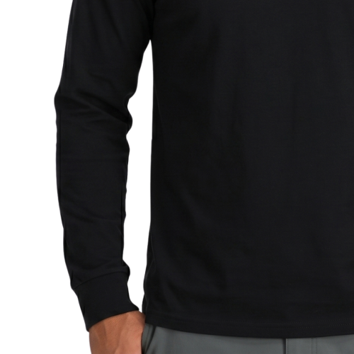 Men's Simms Logo LS Shirt Jet Black