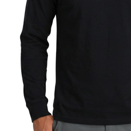 Men's Simms Logo LS Shirt Jet Black