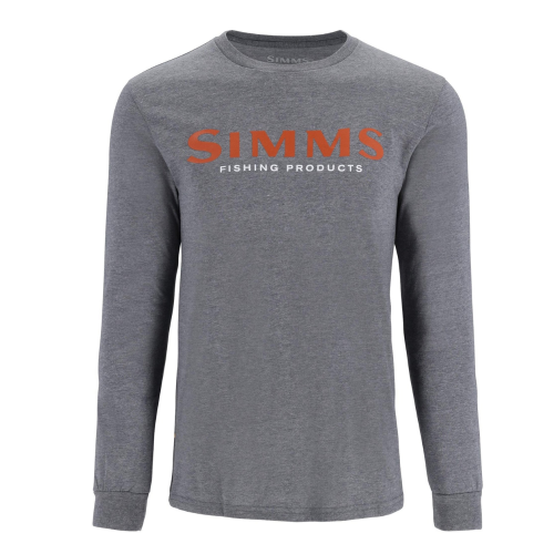 Men's Simms Logo LS Shirt Athletic Heather