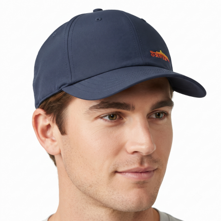 Trout Rising Tech Ball Cap Navy Blue