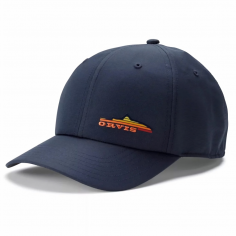 Trout Rising Tech Ball Cap Navy Blue