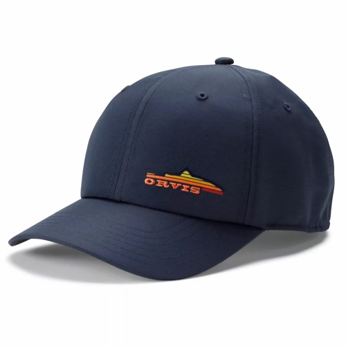 Trout Rising Tech Ball Cap Navy Blue