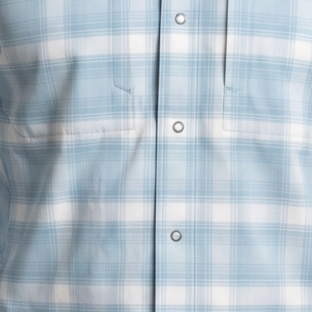 M's PRO Stretch LS Shirt Blue-White