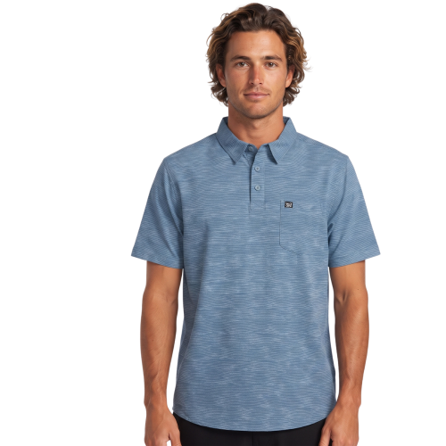 Breezer Perforated Polo Pilot Blue