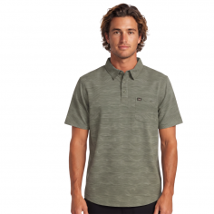Breezer Perforated Polo Oil Green