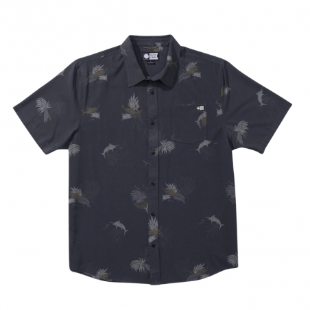 Breezer Perforated Button Up Charcoal