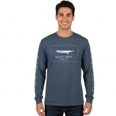 Marlin Mount Ls Tech Tee - Blue Fin