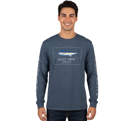 Marlin Mount Ls Tech Tee - Blue Fin