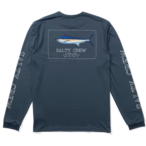 Marlin Mount Ls Tech Tee - Blue Fin