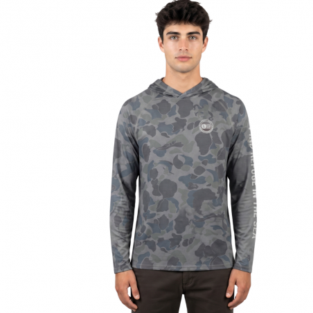 Mariner Hood Tech Tee Sand Camo