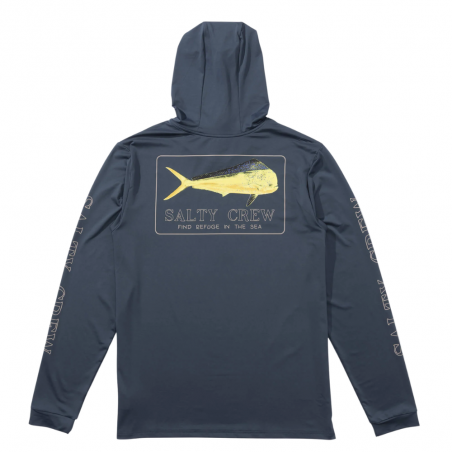 Golden Mahi Hood Sunshirt Blue Fin