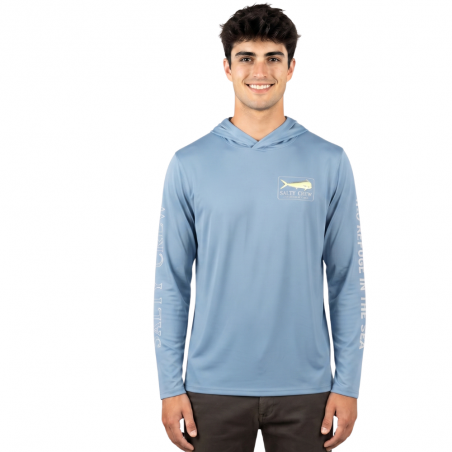 Tailed Hood Sunshirt Blue