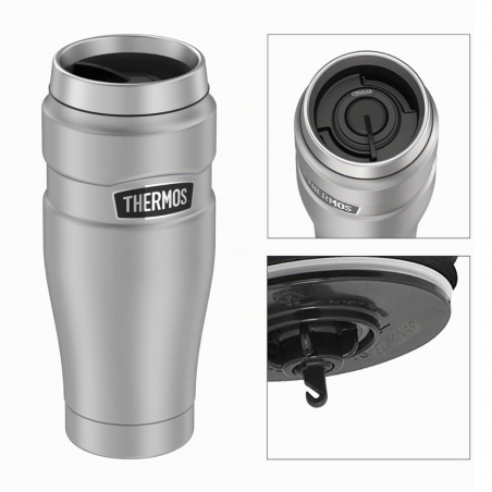 Termo de Acero Inoxidable 470ml Plata