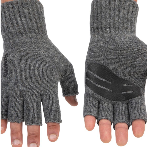 Wool ½ Finger Glove Steel