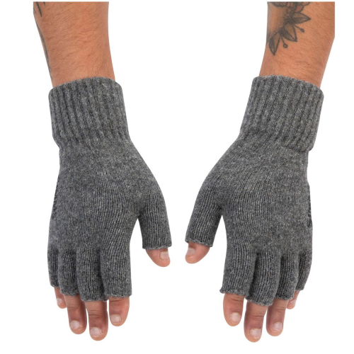 Wool ½ Finger Glove Steel