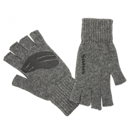 Wool ½ Finger Glove Steel
