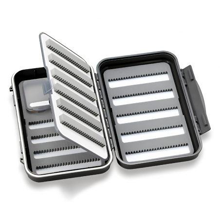 Medium 9-row WATERPROOF fly case with flip page