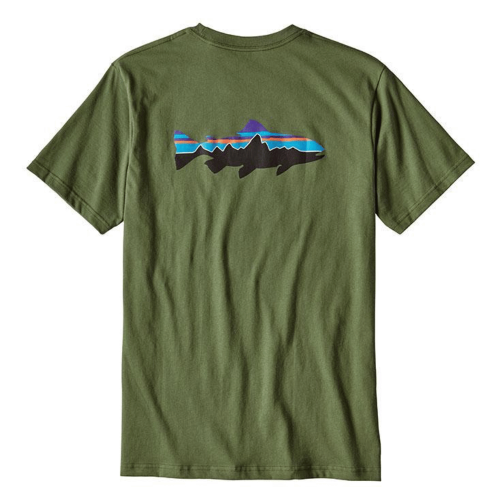 Men's Fitz Roy Trout Cotton T-Shirt Green