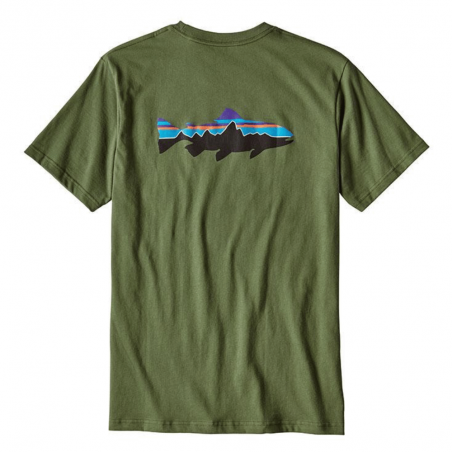 Men's Fitz Roy Trout Cotton T-Shirt Green