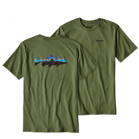 Men's Fitz Roy Trout Cotton T-Shirt Green