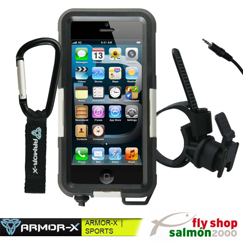 Funda protector sumergible ARMOR-X  MX-AP1X22-BK  iPhone 5 + correa mosquetón 