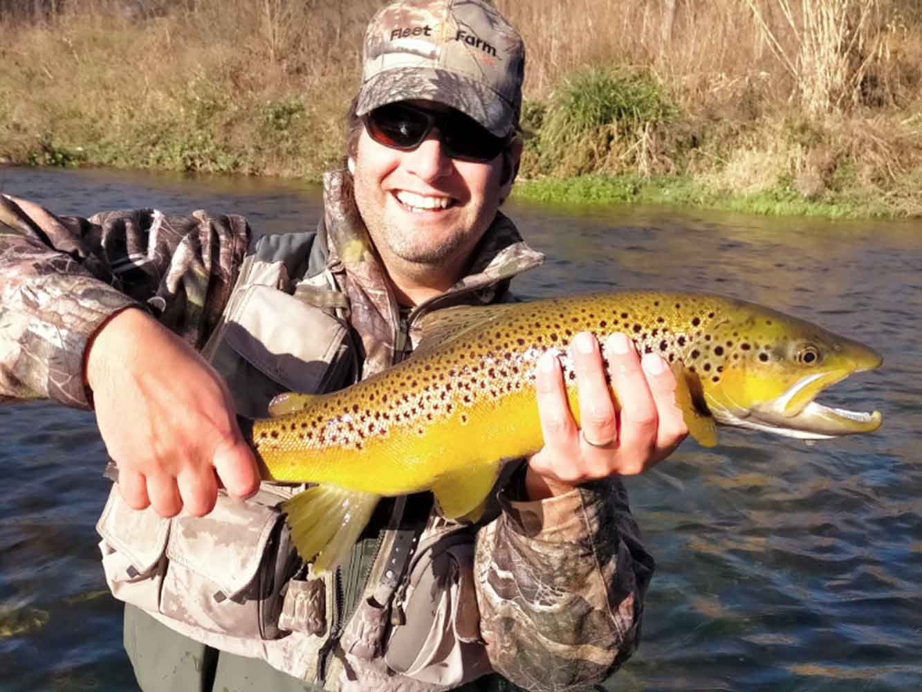 pescando truchas arcoiris